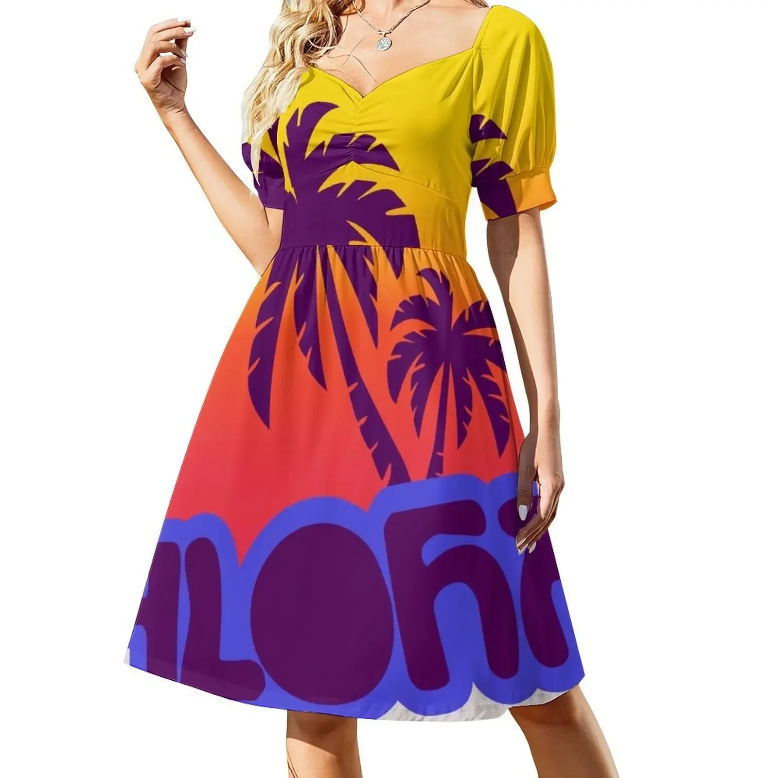 

ALOHA Short-Sleeved Dress Woman clothes dresses korean style dresses summer woman 2025 women's fashion dresses Dress