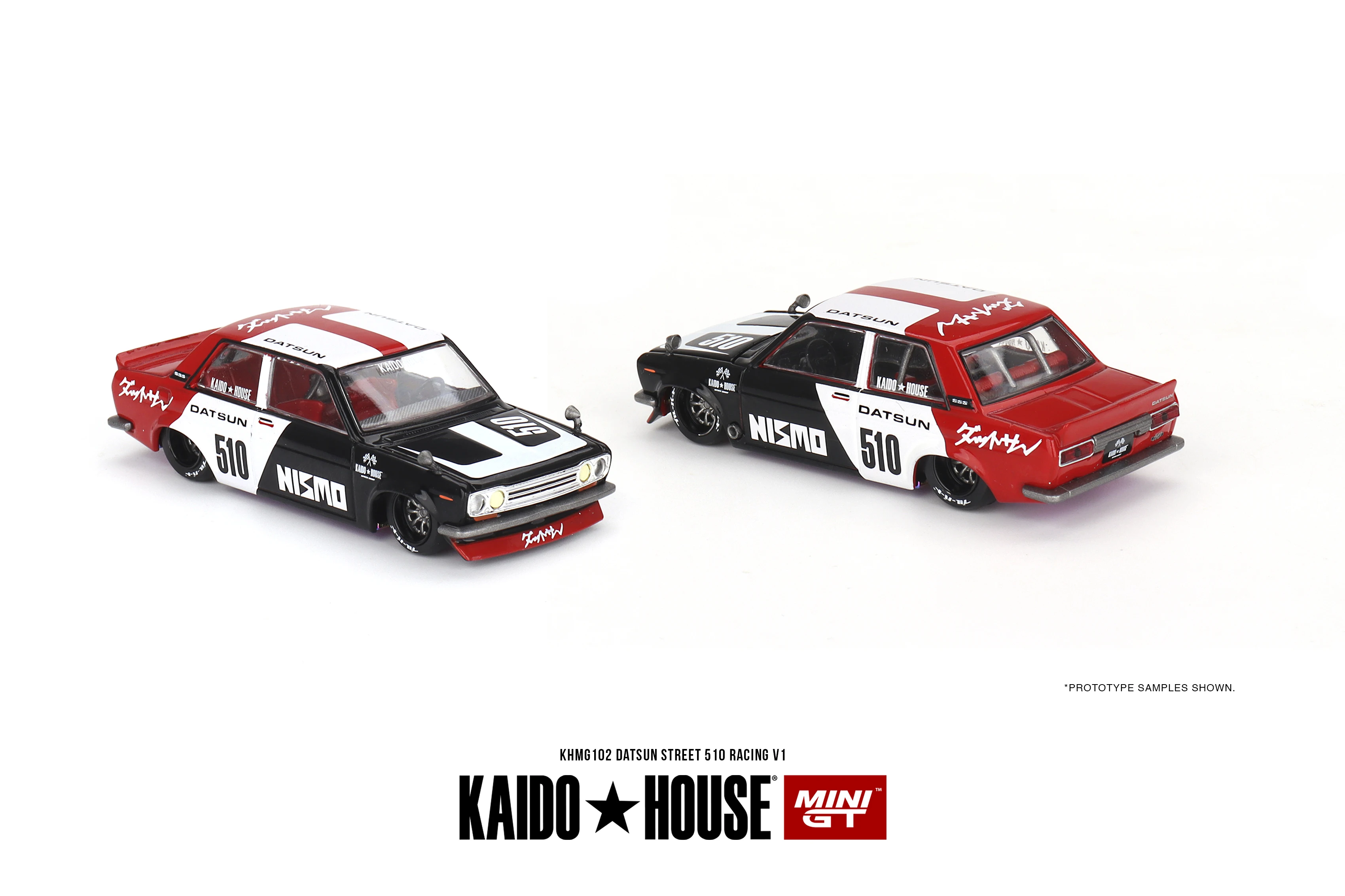 Kaido House x MINI GT 1:64 Datsun Street 510 Racing V1 Diecast Model Car