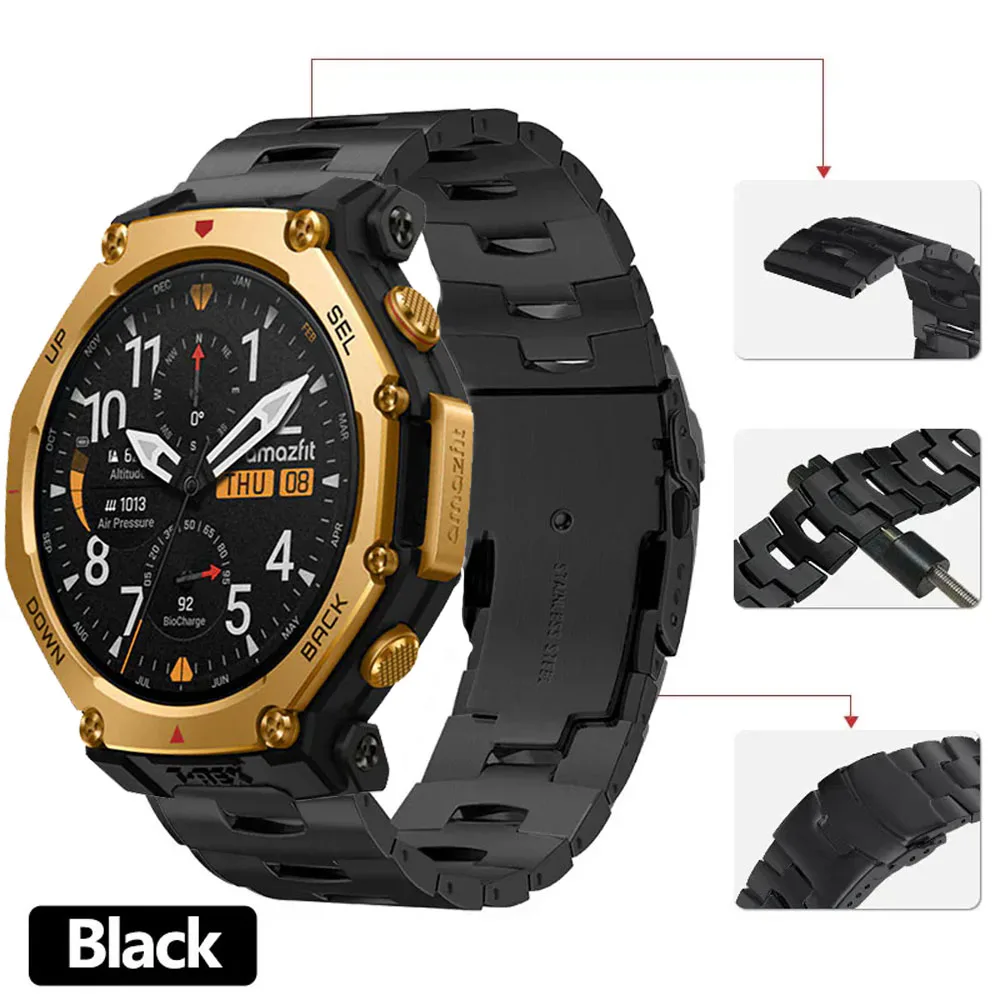 

Титановый ремешок Oracle 22 мм для Amazfit T-Rex3 Pro 48 мм Balance 2 1 Helio Bip 6 5 Браслет Huawei Watch 5 GT6-5-4 46 мм Браслет