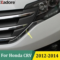 For Honda CRV CR-V 2012 2013 2014 ABS Chrome Front Grills Decorative Cover Frame Trim Grilles Strip Moldings Accessories