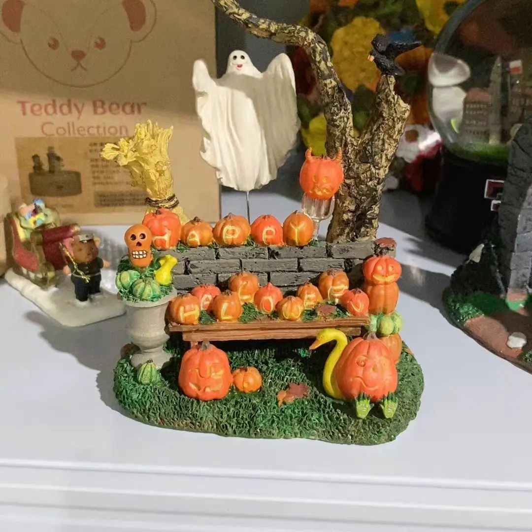 resin figure mental psychological sand table game box court therapy  halloween pumpkin stall