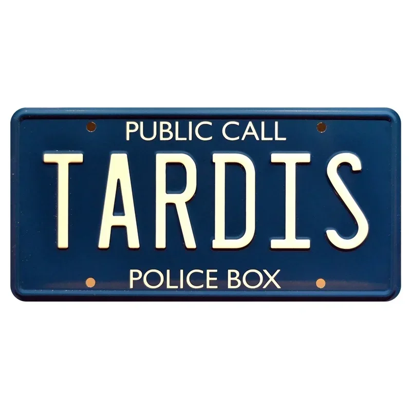 1 Pc Scratch-proof  Public Call Tardis License Plate Car Stickers Vinyl  Window Trunk Waterproof Decal KK 14cm*7cm