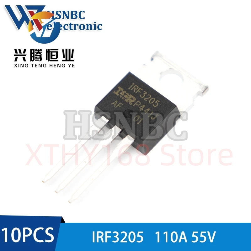 

10Pcs/Lot IRF3205PBF IRF3205 F3205 TO-220 55V 110A MOSFET N-Channel Power Transistor 100% New Original