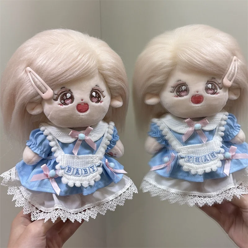 ชุดตุ๊กตาผ้าฝ้ายขนาดเล็ก ดีไซน์น่ารัก สไตล์แคมปัส ชุดอุปกรณ์เสริมสำหรับตุ๊กตาขนาด 20 ซม. เสื้อผ้าน่ารักสำหรับตุ๊กตาตัวเล็ก