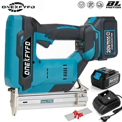 Brushless F30 Electric Lithium Battery Rechargeable Nail Gun Stapler Nailer Wireless Woodworking Tools For Makita 18V Battery