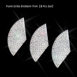 Bling Crystal Car Front Logo Decor Sticker Diamond Rhinestone Decal For Mercedes C E A B Class GLC GLA GLE CLA CLS W205 W213
