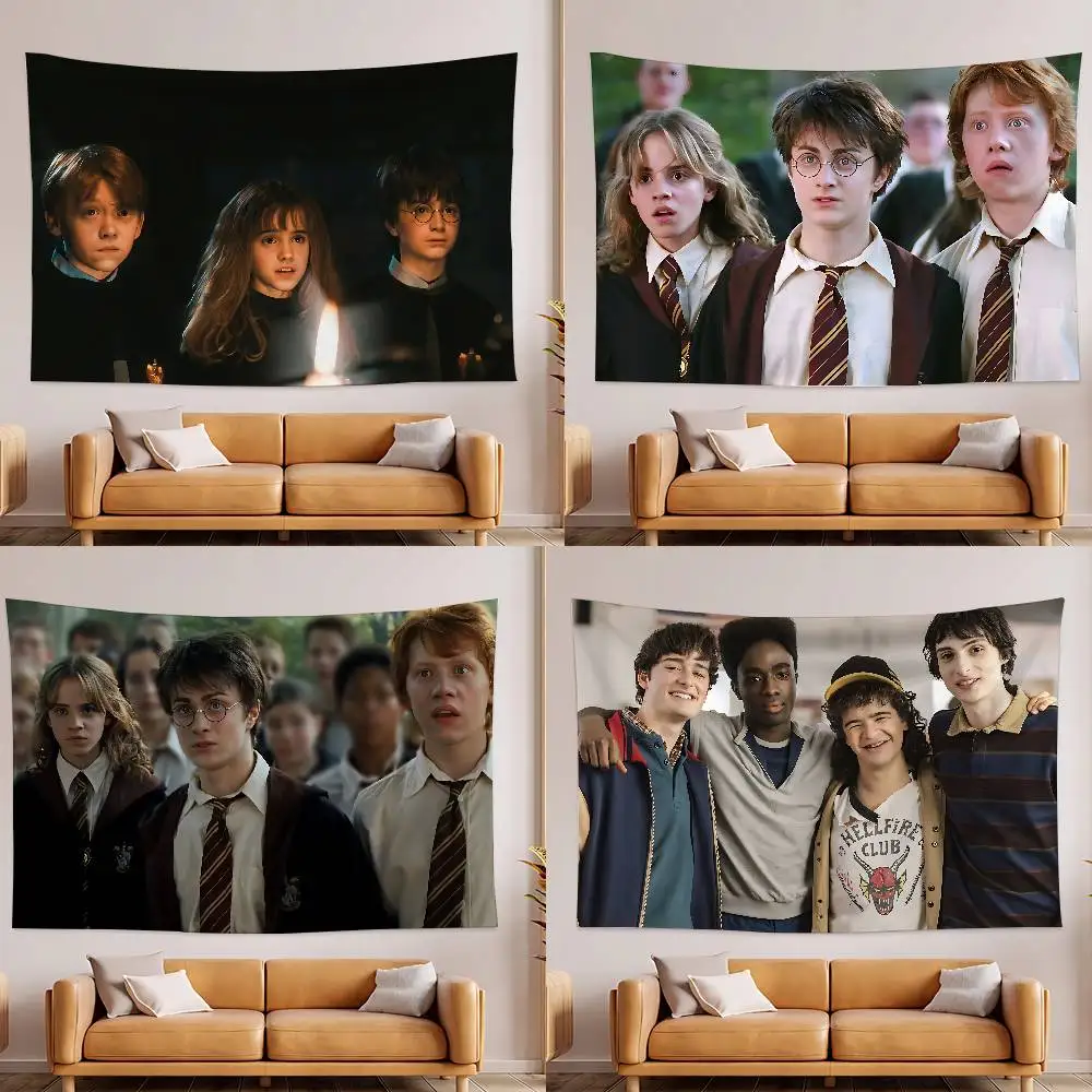 H-Harry Potterds Tapestry Wall Hanging Tapestry Art Deco Blanket Curtain Hanging At Home Bedroom Living Room Decor