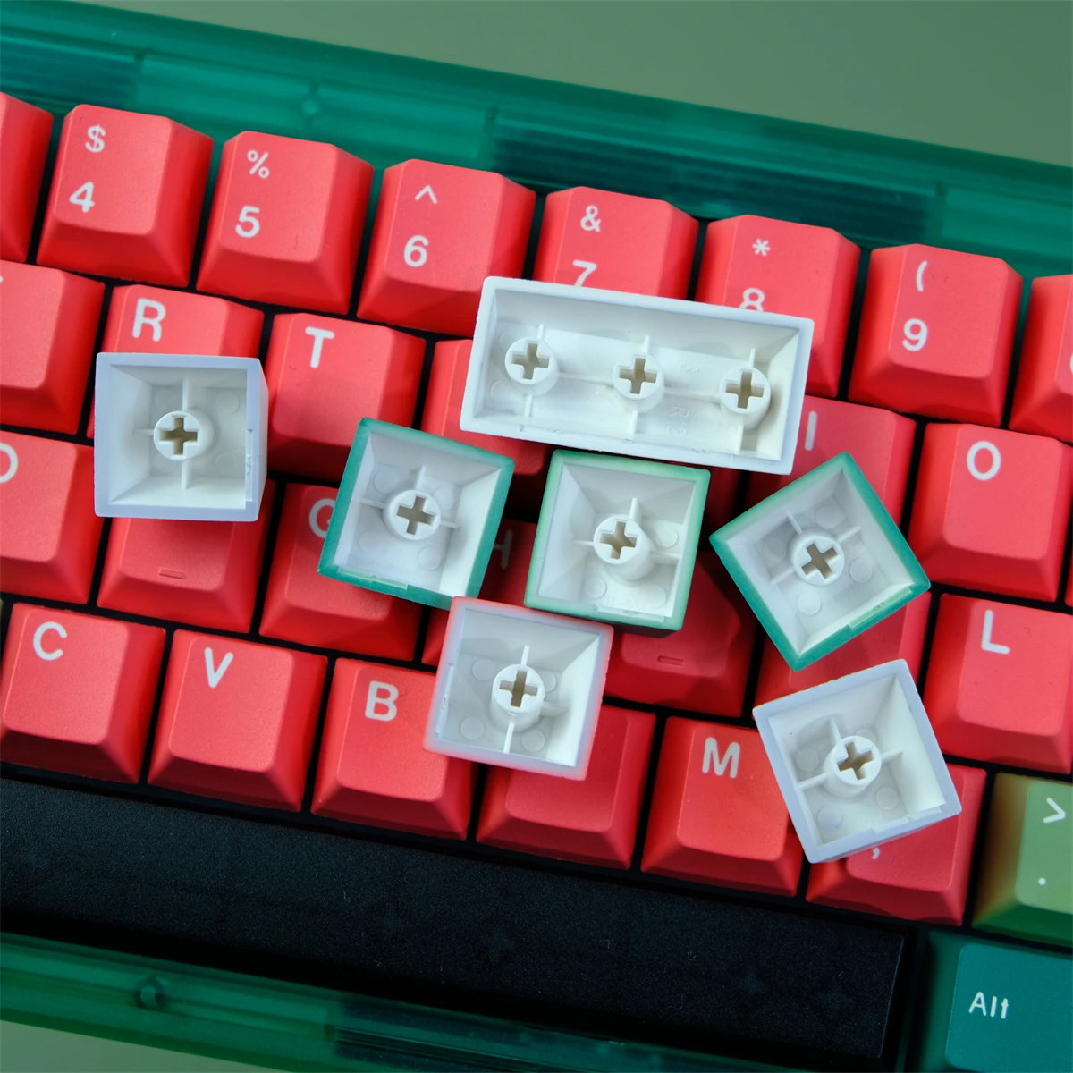 Imagem -04 - Pbt Keycap Conjunto para Teclado Mecânico Melancia Colorway Perfil Cereja