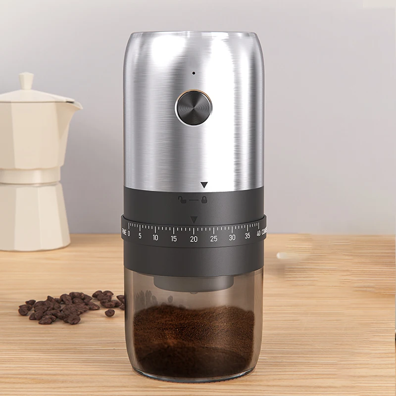 

Portable Coffee Grinder Electric Profession Adjustable Coffee Beans Grinding for Kitchen Office USB Rechargeable Outdoor Grinder