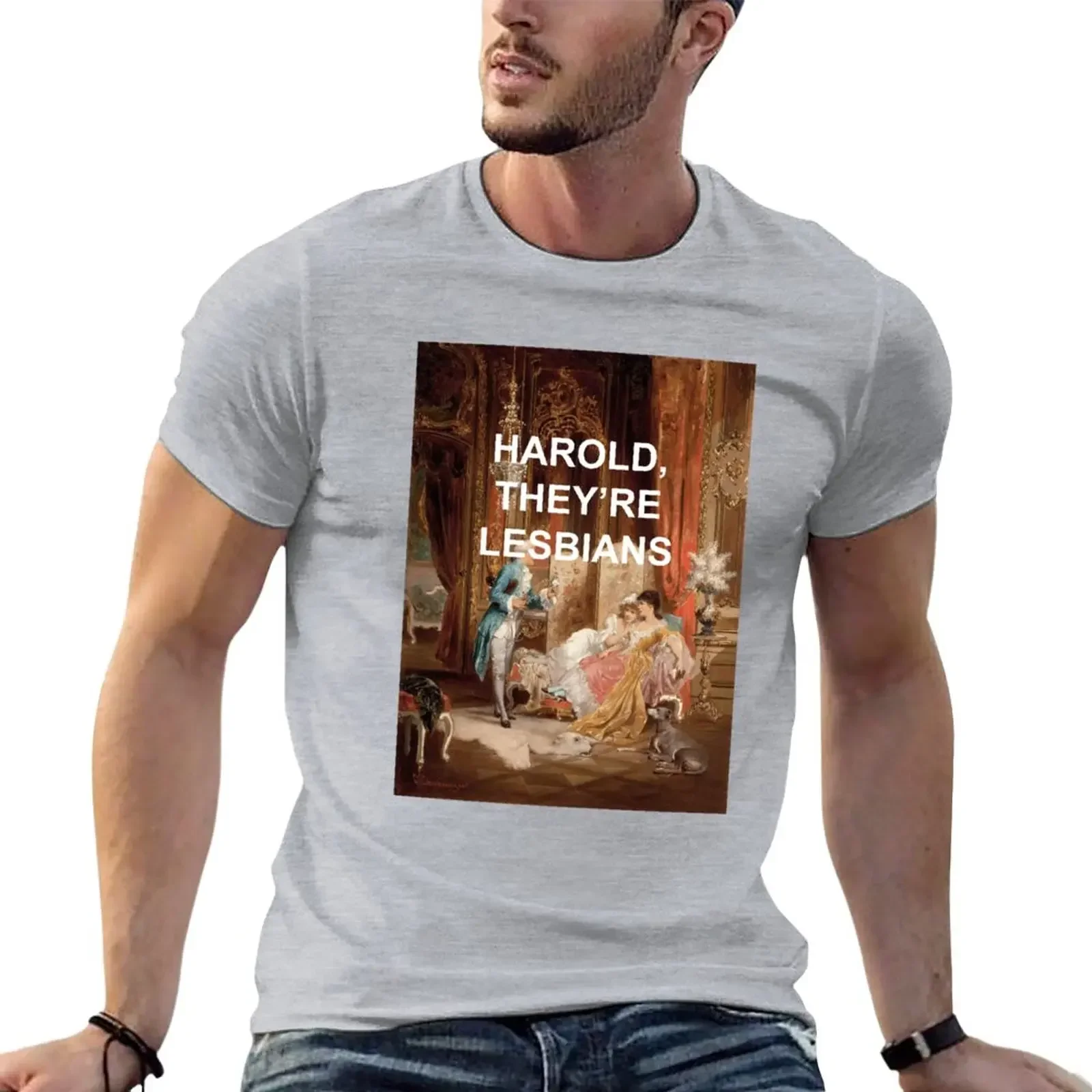 Rosa Schweninger 'Harold, They're Lesbians' T-Shirt Aesthetic clothing sweat mens graphic t-shirts hip hop