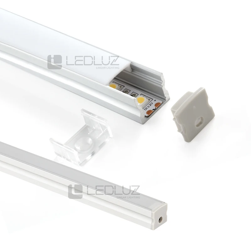 

15MM Surface LED Channel Aluminum LED Profile With PC PMMA Cover For Shelf Lighting With Joiner For LED Strips