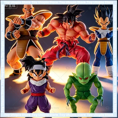 

Original Bandai Dragon Ball Z Vegeta Nappa Son Goku Son Gohan Anime modelo juguetes para niños regalos caja Original