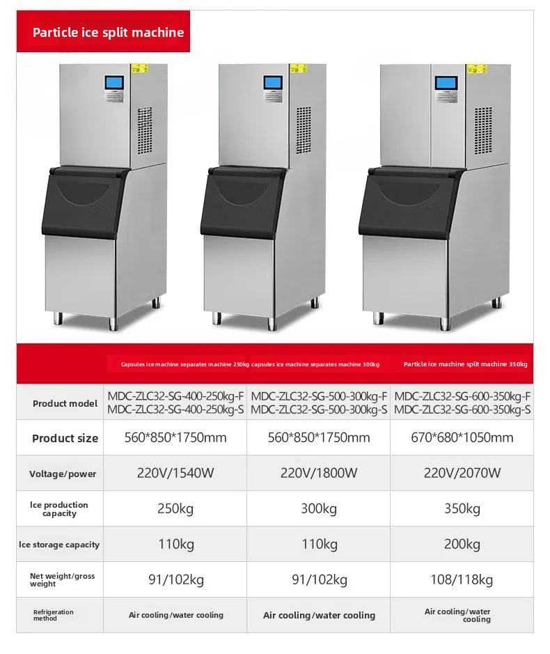 Snowflake Granular Ice Machine Commercial Flake Machine Seafood Hot Pot  Plate  Crusher ZLC7 | ZLC32