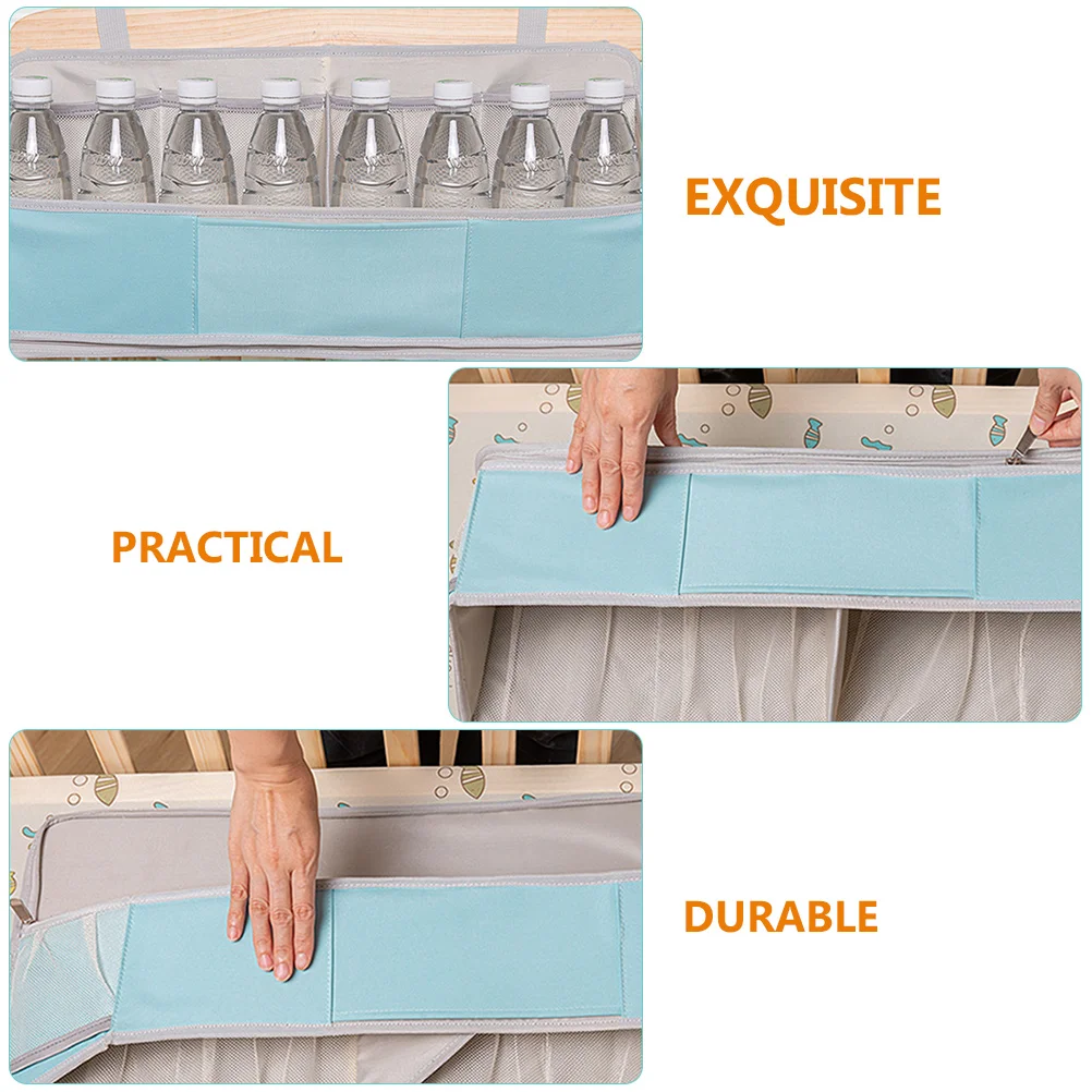 منظم حفاضات الأطفال بتصميم مدمج، منظم تعليق لسرير الأطفال عالي التحمل لزجاجات الحفاضات ومحطة تغيير المسحوق #2