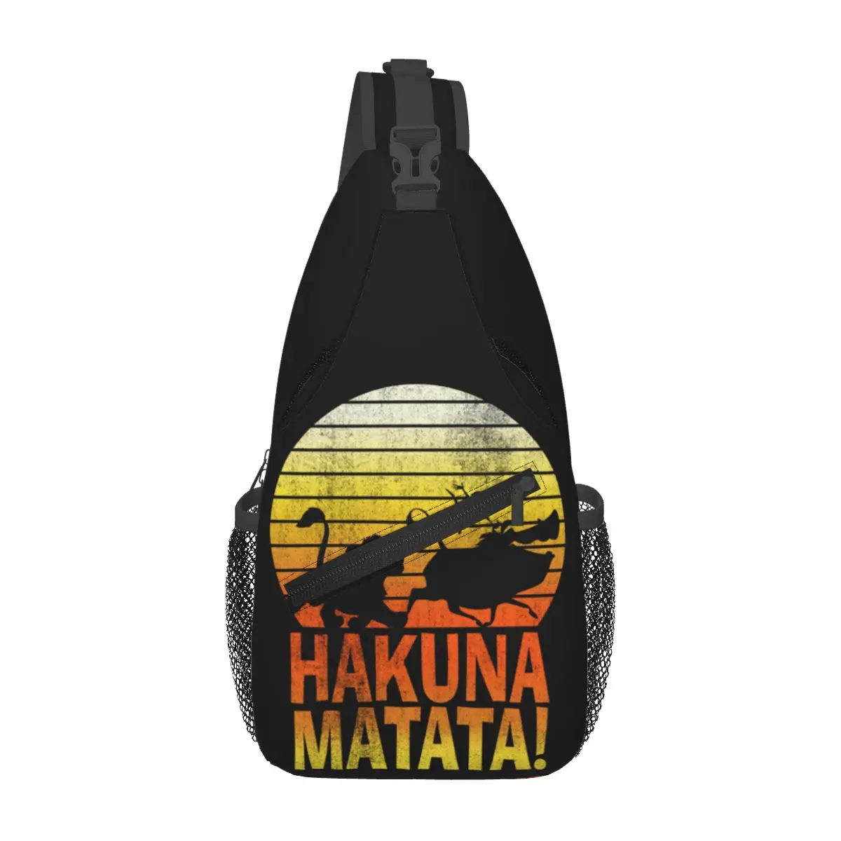 

Рюкзаки Hakuna Matata на заказ, сумка для путешествий и пешего туризма с изображением короля Лев, нагрудный рюкзак через плечо, рюкзак-слинг через плечо