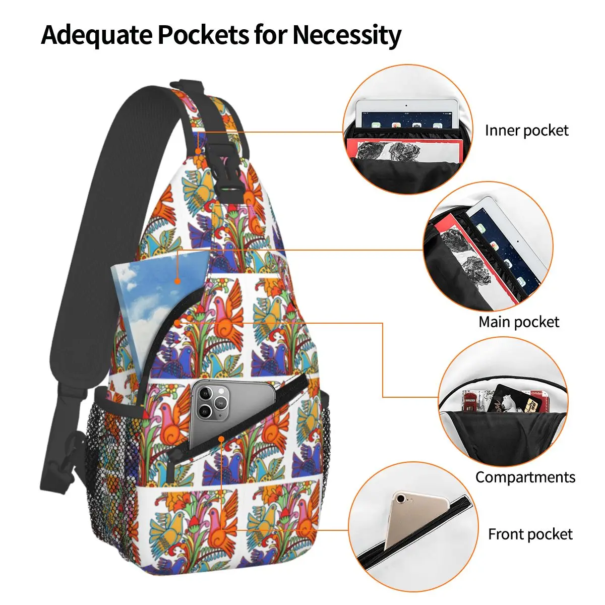 Villeroy And Boch Acapulco Chest Bag Men Sling Crossbody Backpack Chest Bag Travel Hiking Daypack Shoulder Bag 6