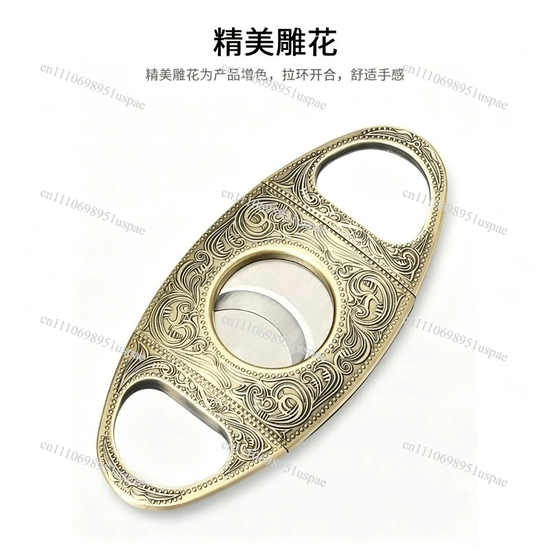 For Cigar Scissors Stainless Steel Scissors Cutting Tools Leather Case