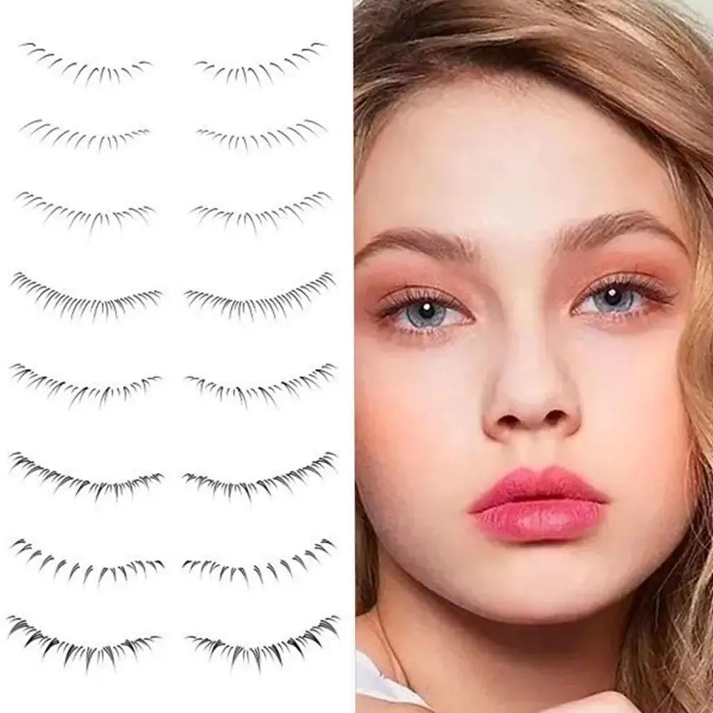 Lower Eyelash Tattoo Long-Lasting Waterproof And Sweatproof Under Simulation False Enlarge Double 3D Eye Sticker Eyelash Ey B0J8