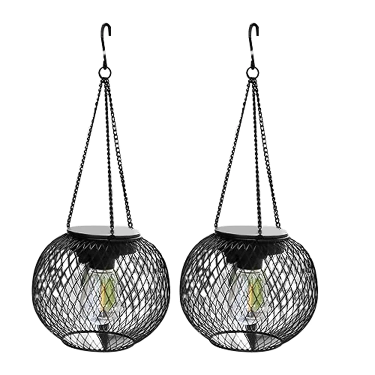 

2Pcs Solar Lanterns Outdoor for Outside Decorative Outdoor Hanging Lights for Halloween Christmas