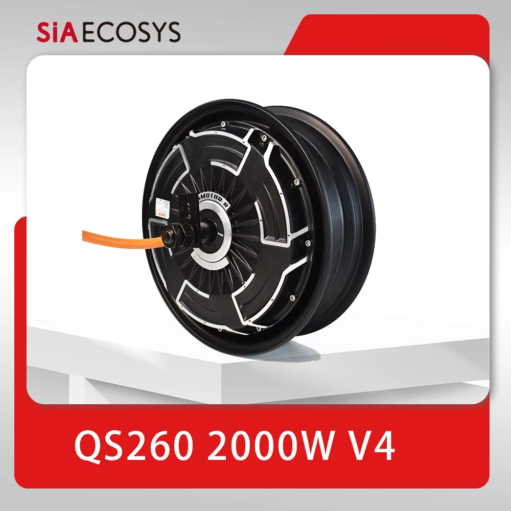 

QSMOTOR QS260 V4 Speed Motor 2000W 72V 12* 3.5inch 65km/h Hall Sensor Upgrade