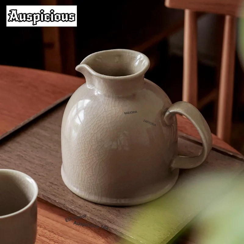 ZAEYORIA 800ml Seto Ware Ceramic Water Jug Explosion-proof Water Kettle Container Hot and Cold Water Pitcher Tableware Supplies