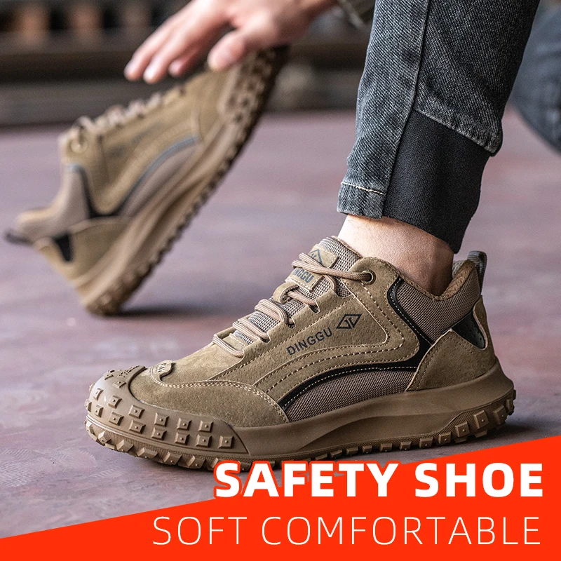 Men's Steel Toe Anti-Puncture Breathable Lightweight Indestructible Industrial And Construction Site protective shoes