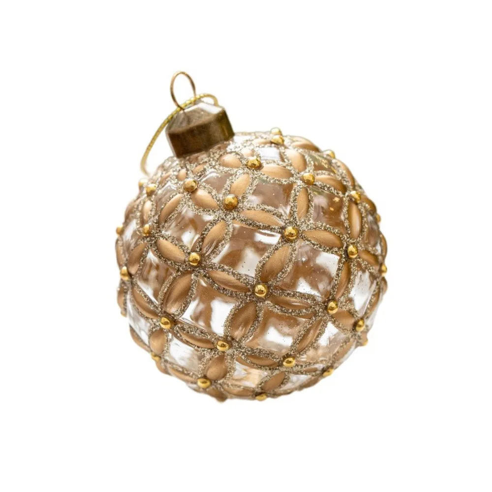 

8cm Christmas Glass Balls Korean Style Reusable Multicolor Christmas Ball Decorative Suspensable Christmas Tree Pendants