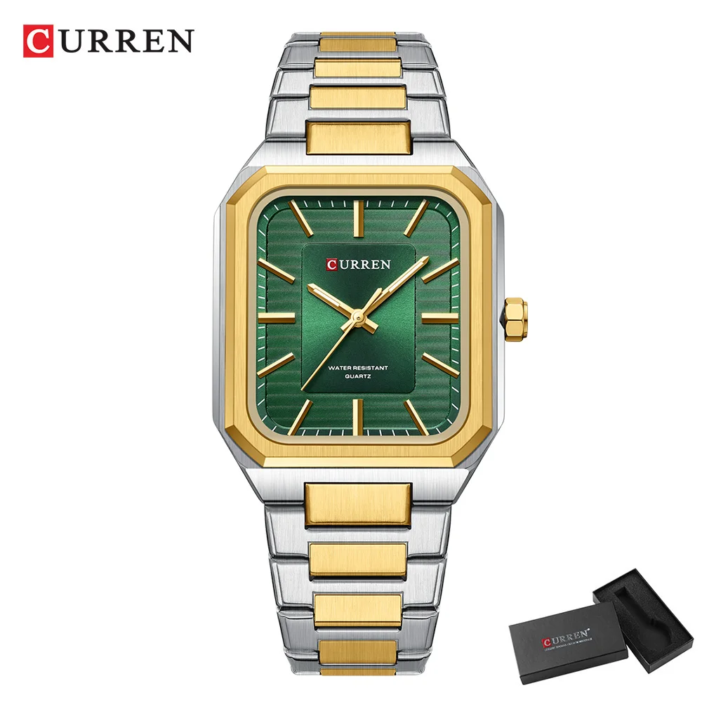 Men's Vintage Rectangle Dial Quartz Watch