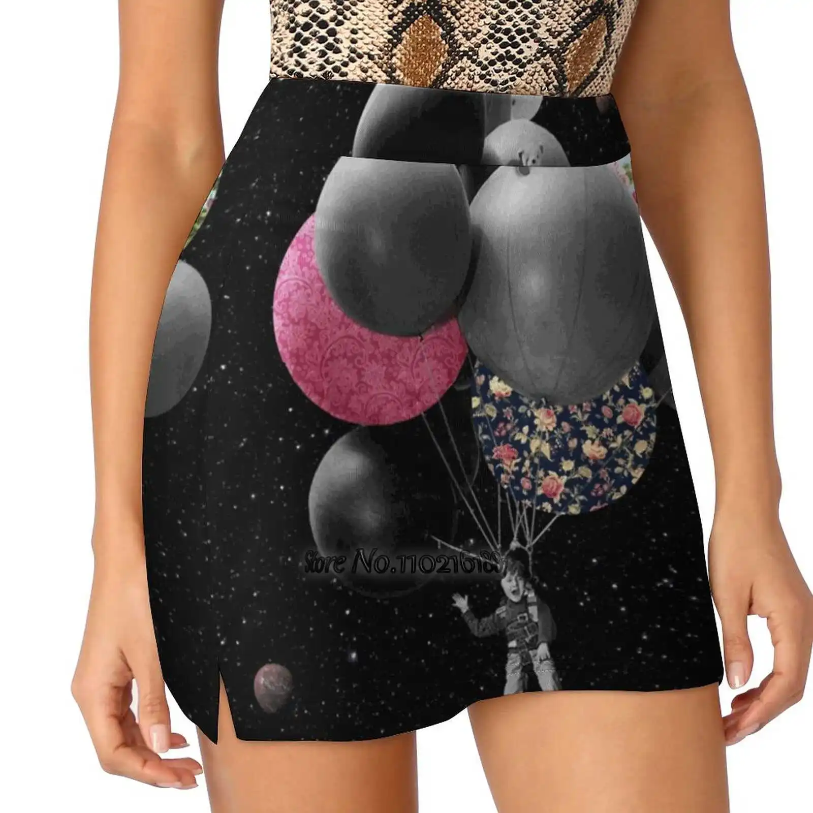 

When Kids Dream S-4Xl Tennis Skirts Golf Fitness Athletic Shorts Skirt With Phone Pocket Dream World Planets Stars Galaxy Space