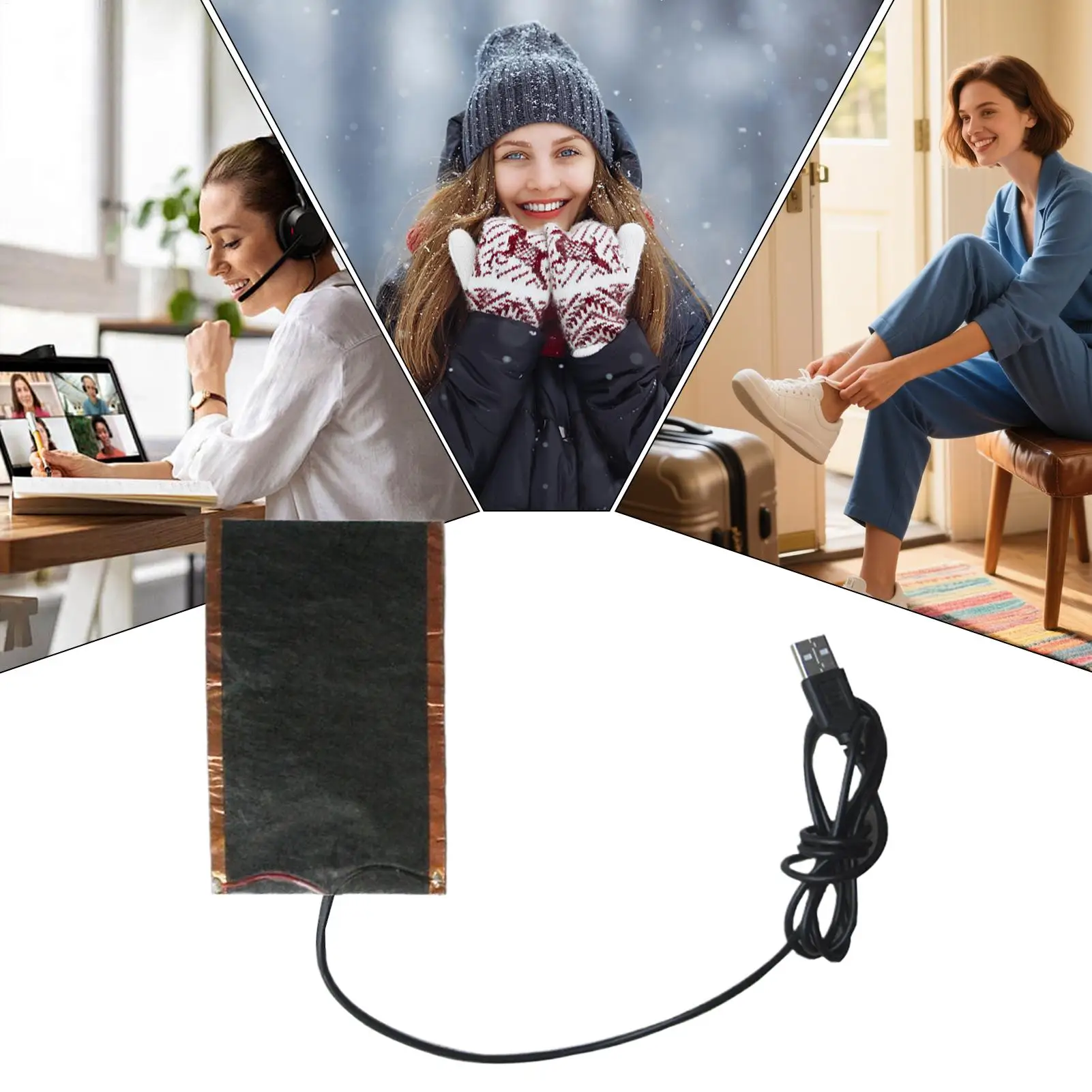 

5 В USB стельки с электрическим подогревом, грелки для ног, ботинки с подогревом, подушечки для обуви, зимние уличные лыжные согревающие стельки, водонепроницаемые перчатки с подогревом