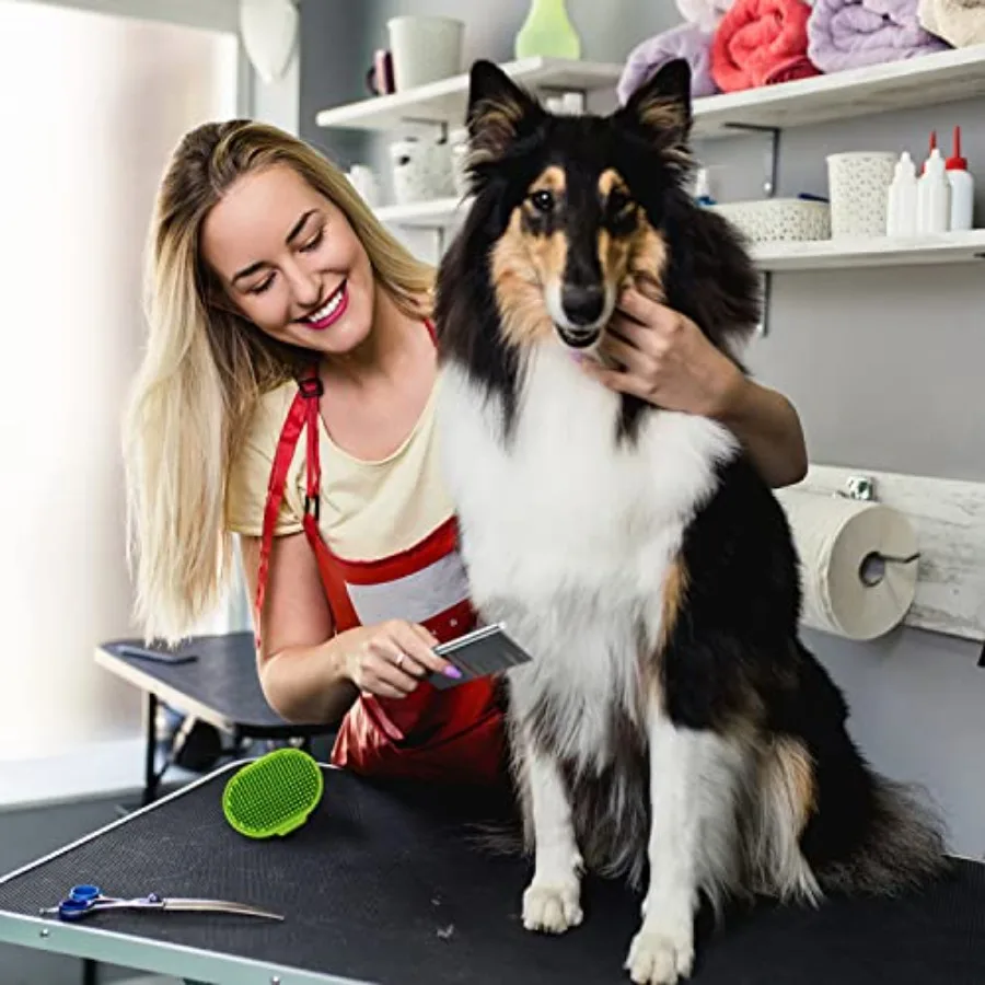 2 шт., металлическая расческа для собак из нержавеющей стали для удаления запутанных ковриков и массажа, профессиональные инструменты для ухода за домашними животными для ежедневного использования i