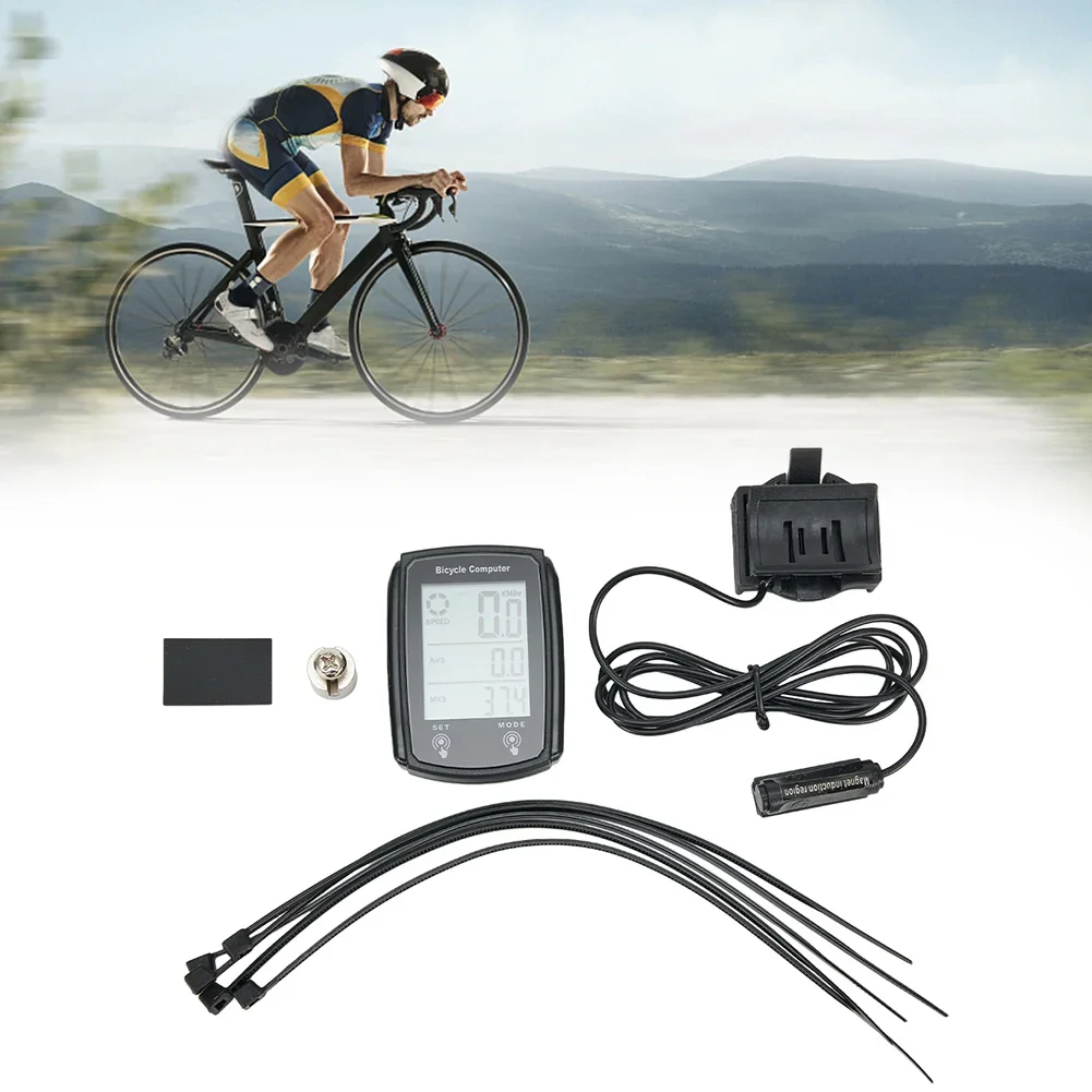 1 Set Bicycle Odometer GPS-Enabled Wired Computer With Speedometer Stopwatch Counter Waterproof LCD Display All-Weather Cycling