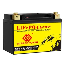 Scr4L-BS 12V 2Ah Motorcycle Starter Battery CCA 160A Powersport Lithium Phosphate Battery For Motorcycle Scooter ATV UTV Quad