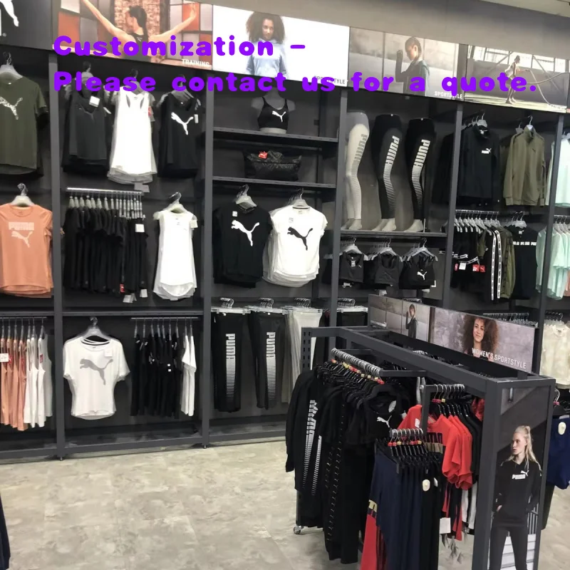 custom.Direct From Factory Custom Sports Clothing Rack Display Retail Modern Style Designed Fancy Shop Made in