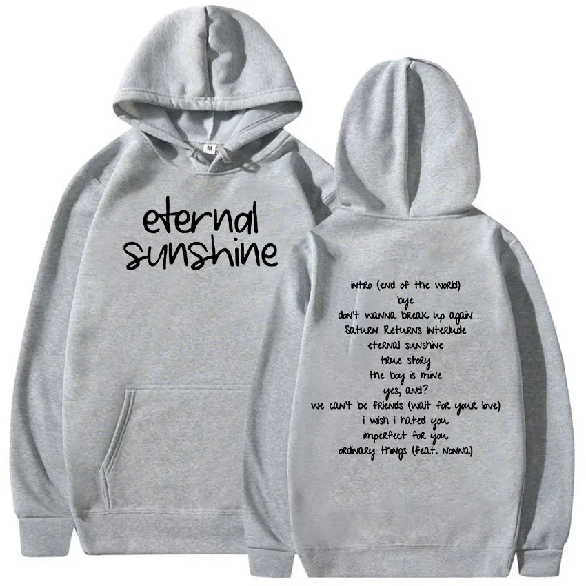 Ariana Grande Eternal Sunshine 2024 New Album Hoodie Men Women Casual Fashion Pullover Oversized Sweatshirts Hip Hop Streetwear