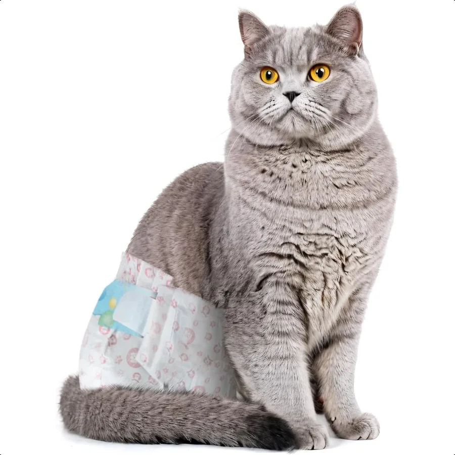 

Cat Diapers 40 Count Perfect for Both Male and Female Cats for Elderly M Incontinent or PostSurgery Cats and Dog LeakProof er