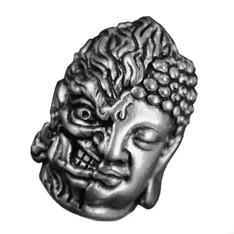 

270D Multiuse Demons Buddas Head Metal Pendant for Handcraft Project Paracord Jewelry Supply and Outdoor Gear Enhancements