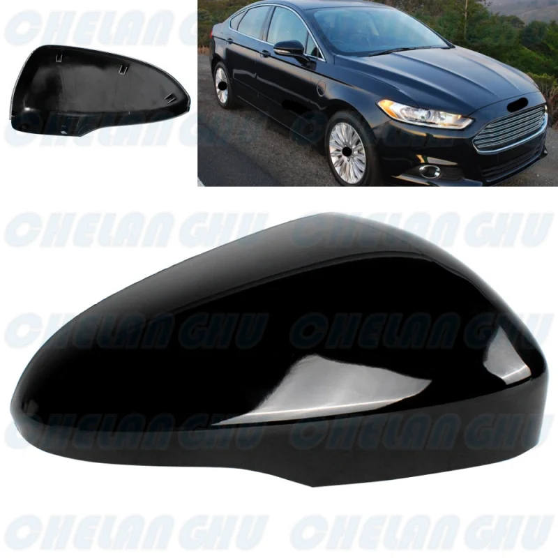 

Right Side black Painted Rear Mirror Housing with turn signal Hole for Ford Fusion 2013 2014 2015 2016 2017 2018 2019 2020