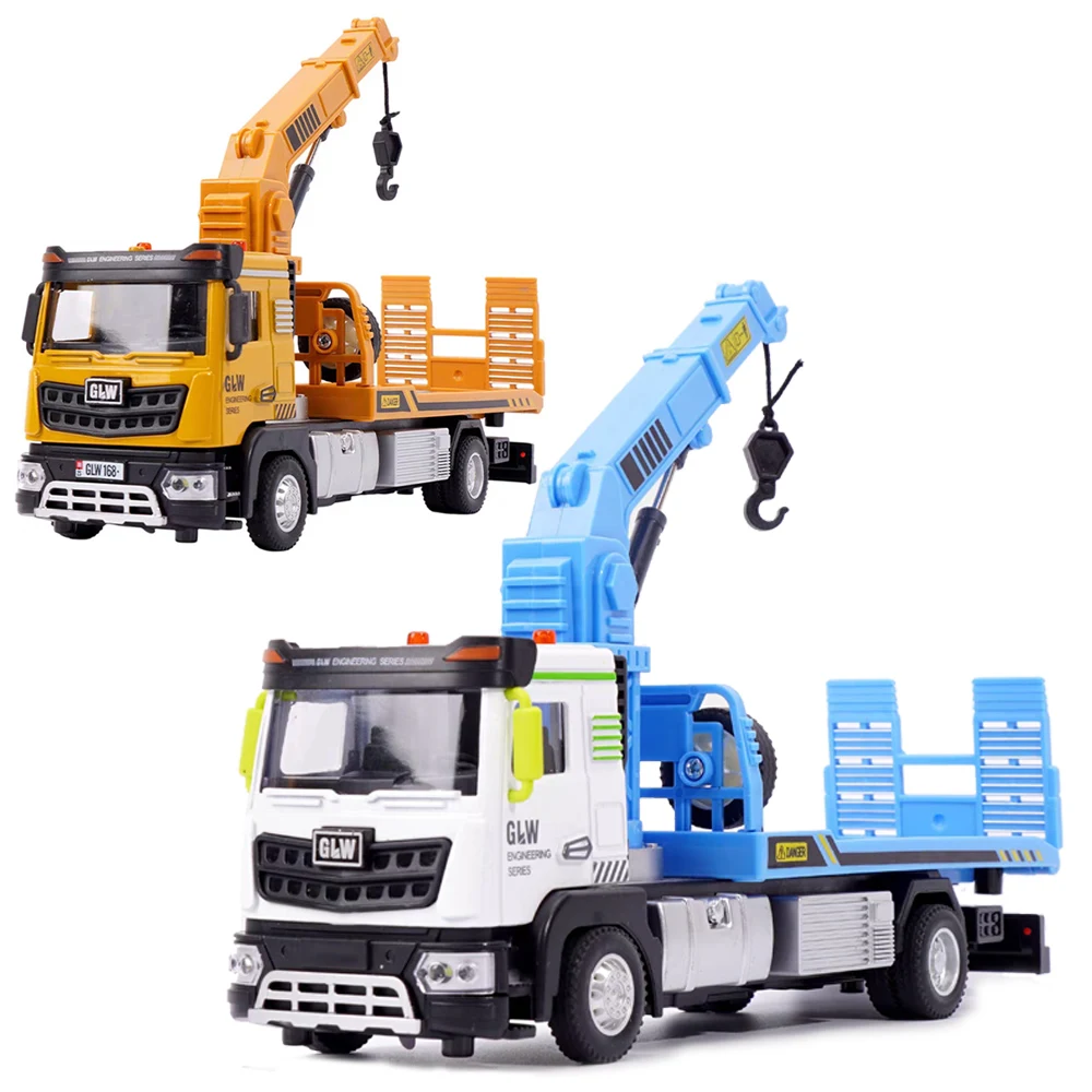 Voiture de sauvetage en alliage et plastique moulé sous pression 1:40, modèle d'ingénierie, son et lumière, Collection de véhicules de jeu, jouets cadeaux pour enfants