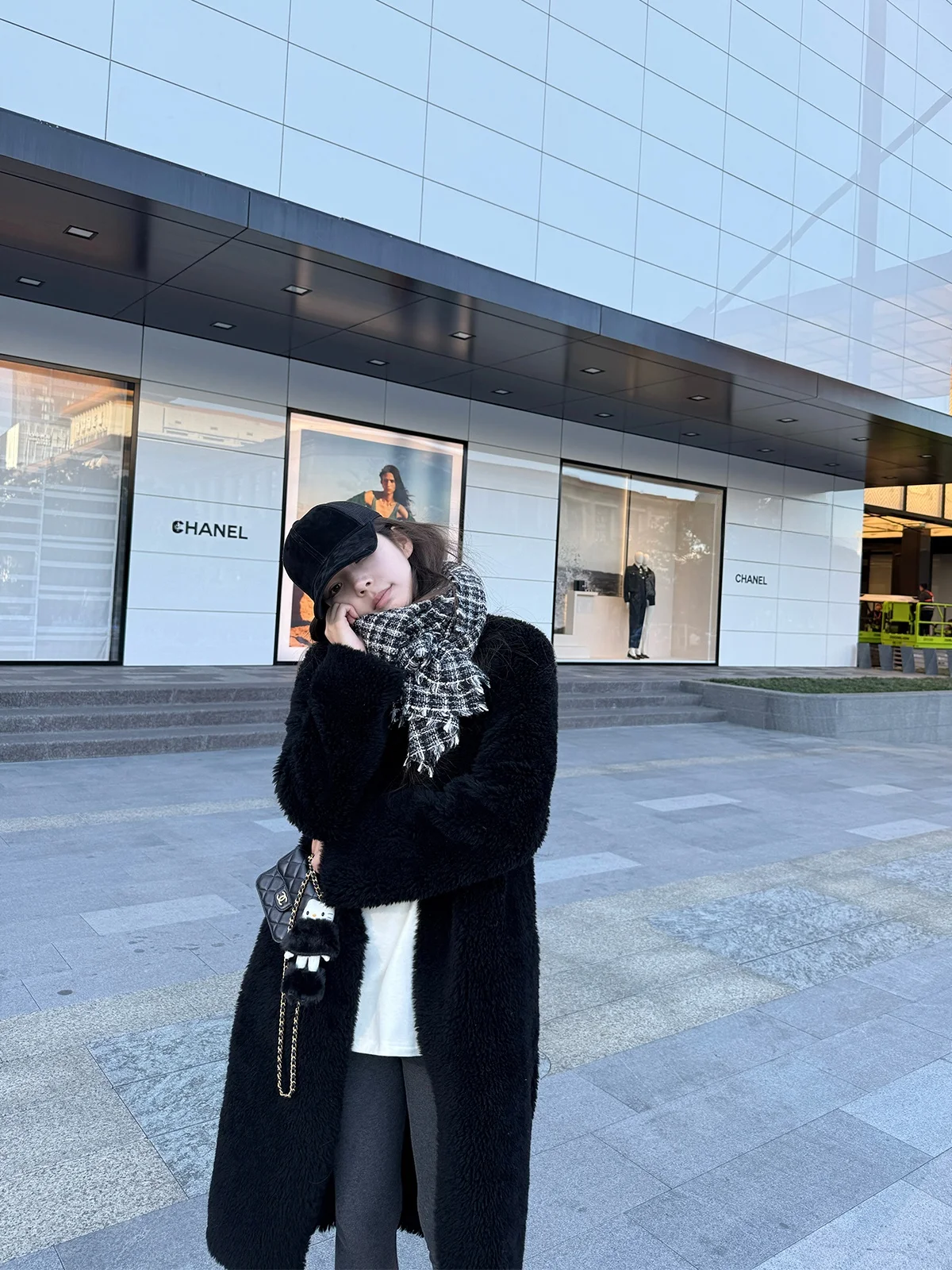 

Шерстяное пальто EEWEN LA MODE с мехом, модель 00, удлиненное, двойная версия, женская зимняя модная верхняя одежда прямого кроя, длинное.