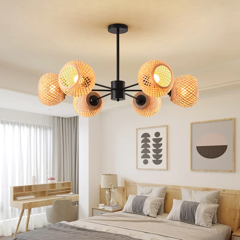 New Chinese style living room lights, store lighting fixtures, chandeliers, creative homestay lights, tea shops, sloping ceiling