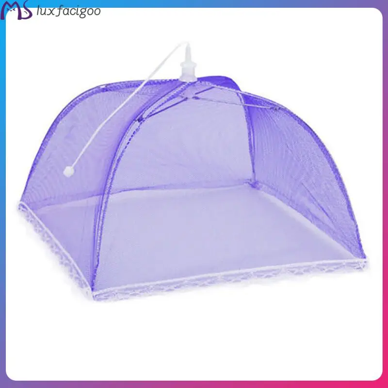 Household Umbrella Food Cover Picnic Barbecue Party Anti Mosquito Fly Cover Portable Lace Table Food Covers Kitchen Gadgets