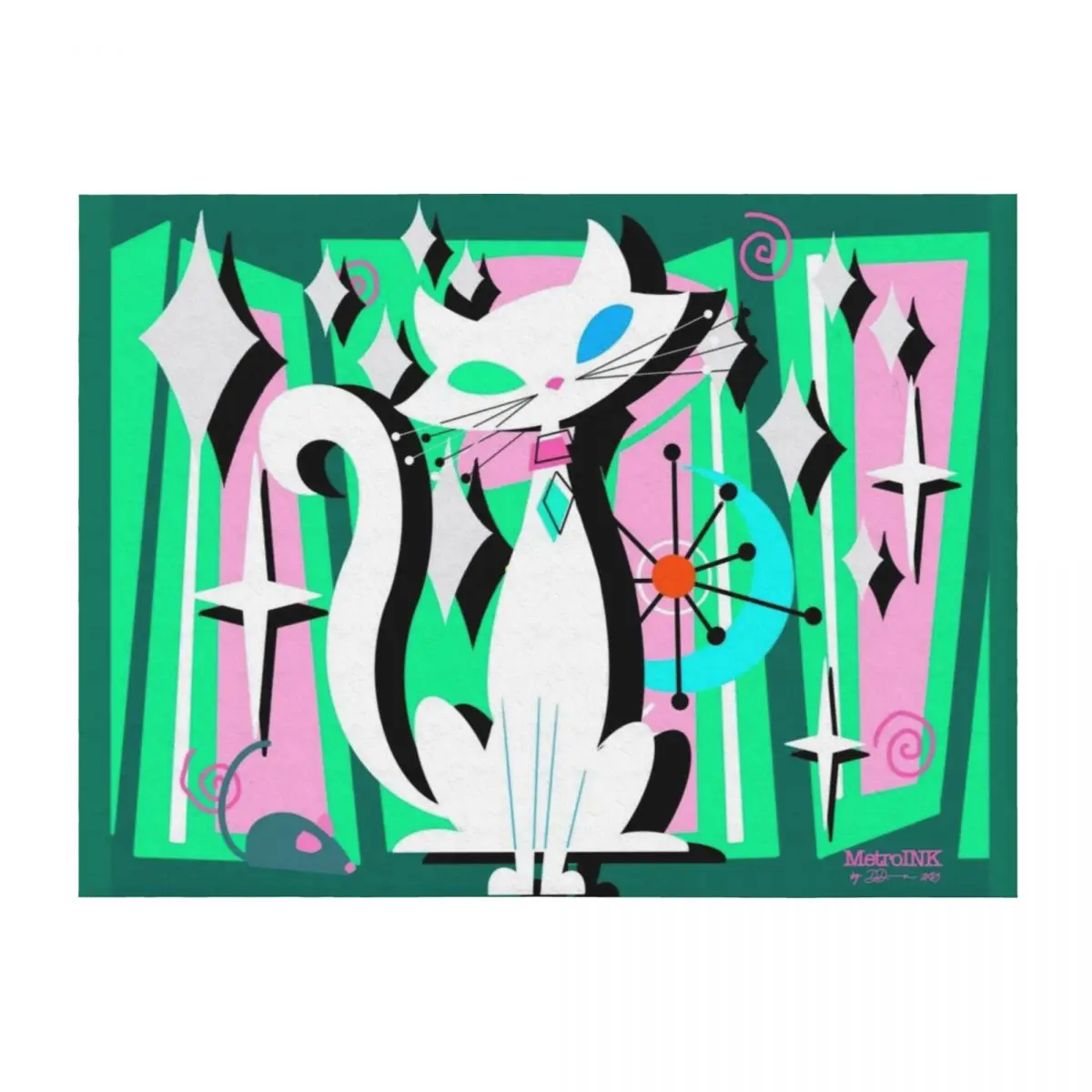 

Atomic Sasha Throw Blanket Decorative Throw Plaid on the sofa Weighted Giant Sofa Blankets