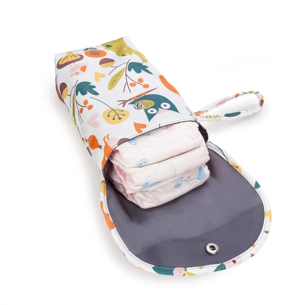 Borsa per pannolini per bambini alla moda Cartoon Borsa per mamma impermeabile di grande capacità Borsa per pannolini portatile in tessuto Oxford per bambini