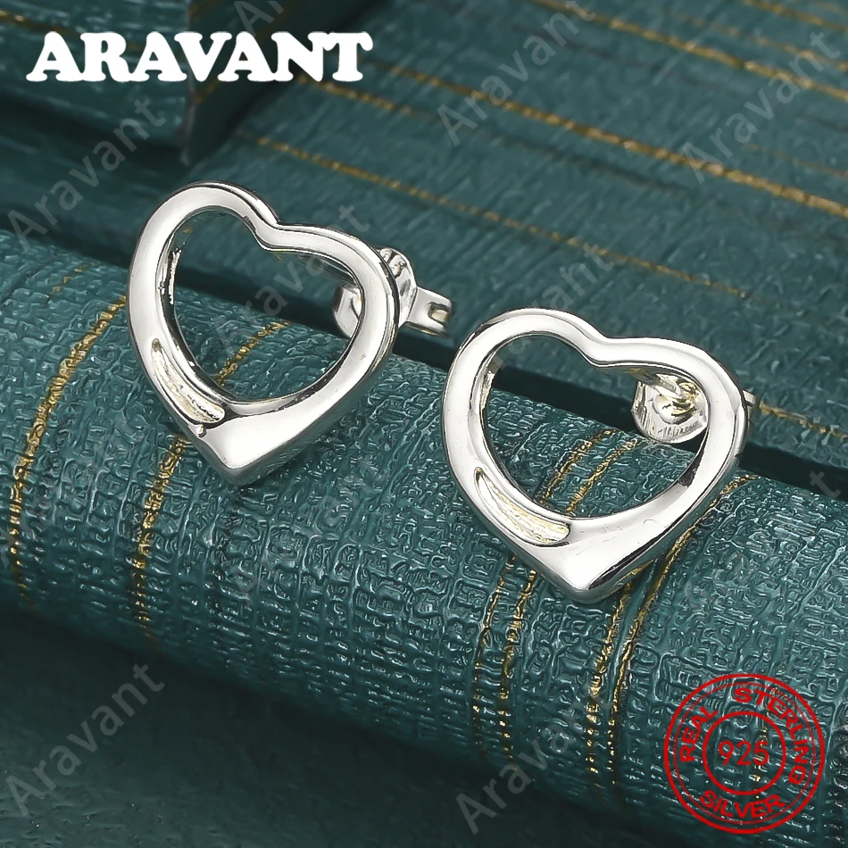 925 Sterling Silver Small Heart Earrings - Everyday Accessories For Women - Simple And Elegant Jewelry