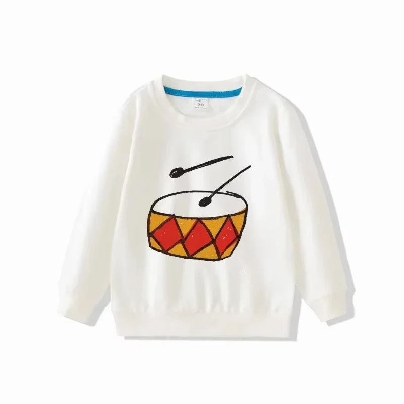 Boys Girls Sweatshrits 2024 Fashion Tops for Kids Long Sleeve Children Pullovers Cartoon Print Toddler Outerwear Baby Outfits