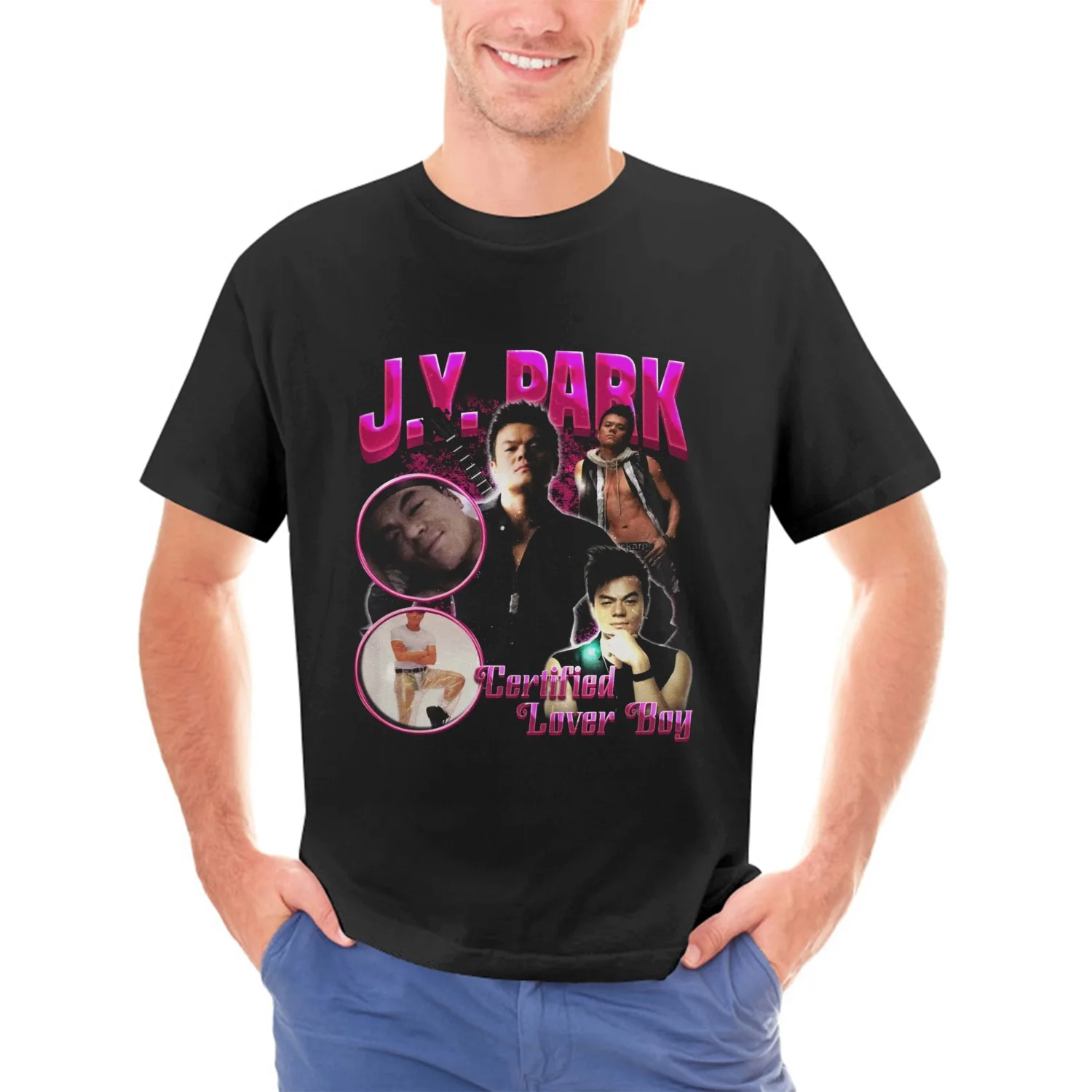 JYP Certified Lover Boy J Y Park Park Jin-young kpop bootleg meme t-shirt 200s ITZY tour concert shirt k-pop streetwear