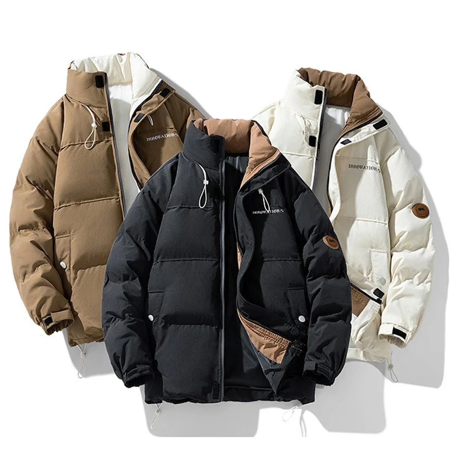 Padded Jacket Men Parkas Winter Thick Jacket Coat Fashion Casual Stand Collar Parkas Male Thick Jackets Outerwear