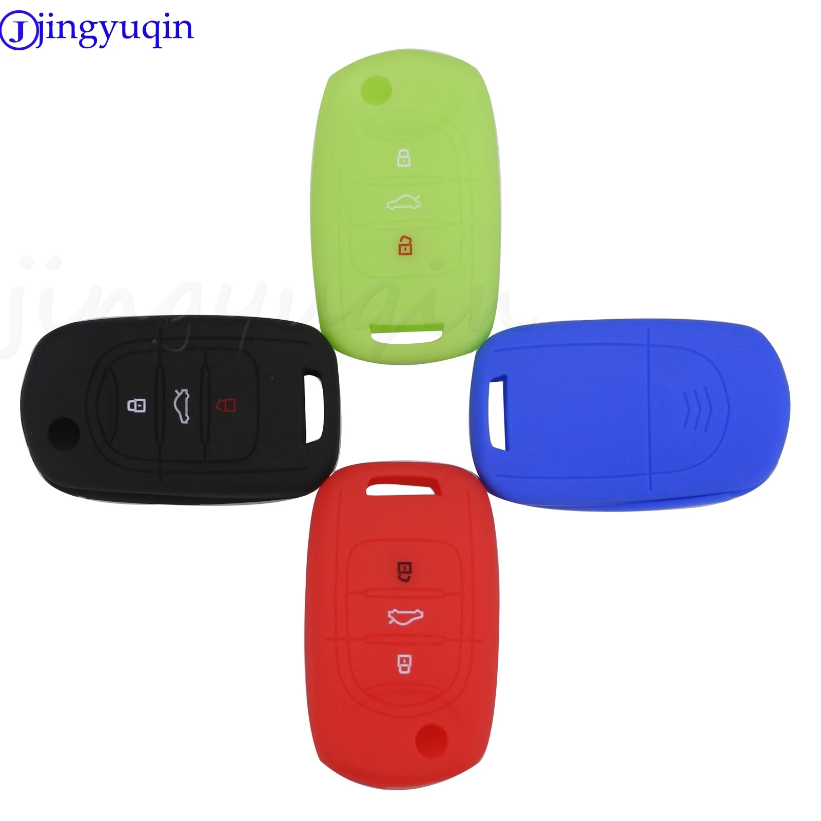 Jingyuqin 3 кнопки для SGMW Wuling HongGuang S Macro светильник S1 FOB Авто ключи силиконовый чехол для ключей