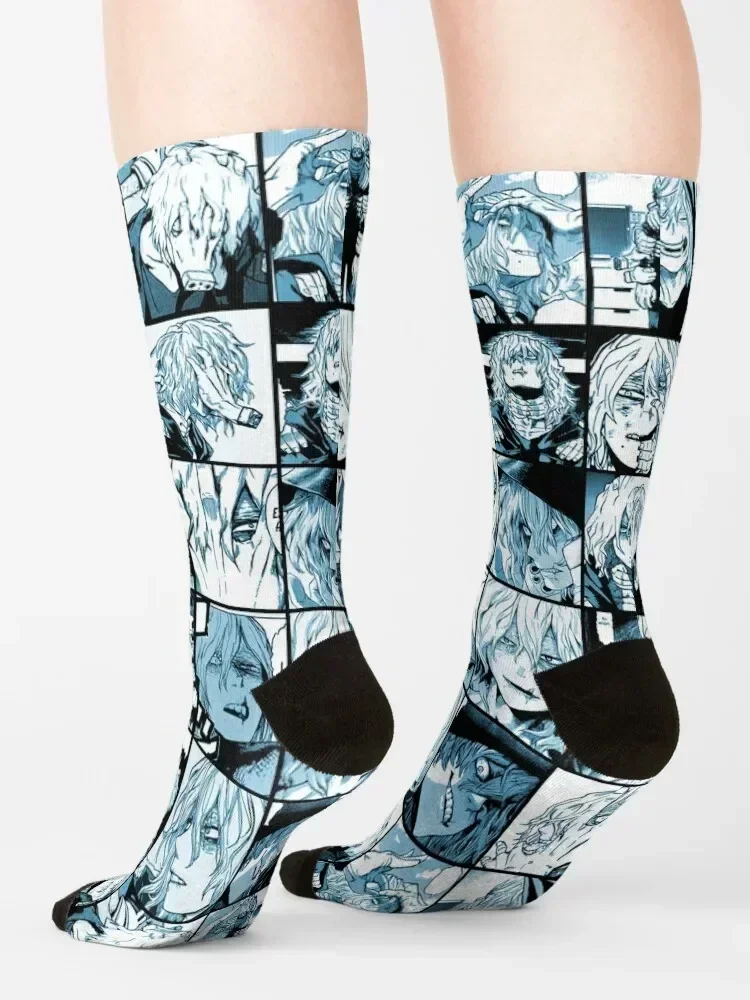 جوارب Shigaraki Collage (نسخة ملونة) جوارب عصرية لطيفة رياضية مضادة للانزلاق للرجال والنساء #4